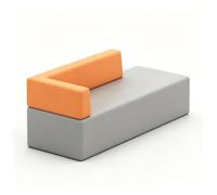 Canapé de Salon de Bureau Modulaire, Sièges de Réception Modernes avec Dossier, Chaise de Zone D'attente Irrégulière, Sièges de Bureau for Zone D'attente de Centre Commercial(Left-Corner)