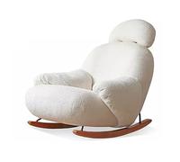 Canapé de salon en velours d'agneau - Chaise nordique blanche - Loisirs à bascule - Moderne et minimaliste - Simple paresseux