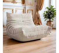 Canapé De Sol Confortable Et Paresseux, Large Design Chenille Monobloc, Support Du Corps À 5 Zones, Sans Cadre Avec Éponge Haute Densité, Canapé De Sol Ergonomique Pour Salon, Chambre À Coucher