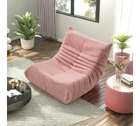 Canapé de sol confortable rose avec dossier, fauteuil de lecture, pouf confortable pour chambre à coucher et salon, design inclinable pour une relaxation ultime