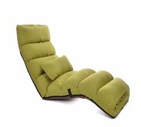 Canapé de sol paresseux réglable, salon en chaise intérieure avec 6 positions réglables, support arrière réglable et repose-pieds, chaise de jeu vidéo pour la maison, bureau, lecture, wa green-1 LWX