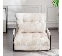 Canapé de sol réglable - 5 positions - Pouf lit paresseux avec accoudoirs, canapé pliable multifonction pour salon et chambre à coucher