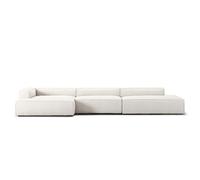 Canapé Decotique Grand 5 Places Ouvert Côté Droit, Vapeur/ Blanc