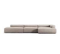 Canapé Decotique Grand 5 Places Ouvert Côté Gauche, Couleur Sandshell/ Beige