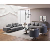 Canapé design 2x Canapé 3 places Set Fauteuil Canapé Moderne Luxe Nouveau Rembourrage