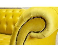 Canapé design 4 places rembourré de luxe Textile classique Canapé Chesterfield