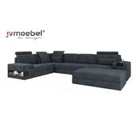 Canapé design Canapé d'angle avec pouf Meuble rembourré Salon en L Moderne Luxe