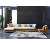 Canapé design Canapé d'angle Luxe Pouf Coussin Garniture Salon L-forme