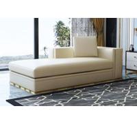 Canapé design Canapé rembourré Siège Garniture 3+2+1+ Chaise longue Cuir Luxe Métal