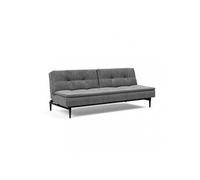 Canapé design DUBLEXO STYLETTO convertible lit 115*210 cm pieds chêne noir tissu Twist Charcoal