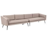 Canapé d'Extérieur Moderne 4 Places Rembourré Résistant aux UV en Tissu Bei