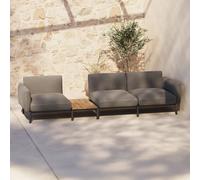 Canapé d'extérieur modulaire 3 places Sorells avec revêtement
