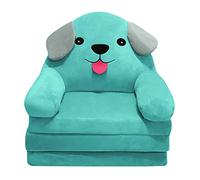 Canapé dossier, fauteuil, en peluche, pliable, 2 en 1, mignon, paresseux, pour salon, chambre à coucher, sans doublure, coussin rembourré, bleu, taille unique