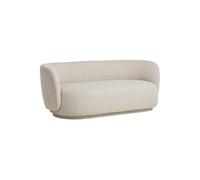 AVALON - Canapé Fixe 2,5 Places Tissu Bouclettes Beige Clair - Altobuy Beige G