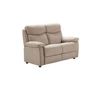 Canape droit 2 places en polyester beige 90 x 147 x 103 cm