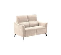 Canape droit 2 places en polyester beige 92 x 151 x 102 cm