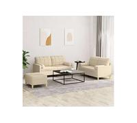 Ensemble de Canapés avec Coussins Sièges Salon 2 pcs Gris Foncé Tissu vidaXL