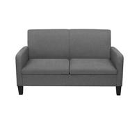 Canape droit 2 places en tissu gris 76 x 135 x 76 cm