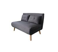 Concept Usine – Canapé convertible DORIS – Tissu gris foncé – 2 places