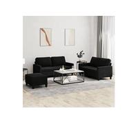 Ensemble de Canapés avec Coussins Sièges Salon 3 pcs Gris Clair Velours vidaXL