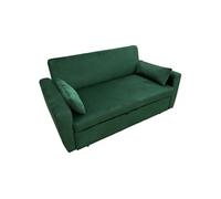 Happy Garden Canapé convertible MATT en velours vert 2 places 93 x 169 x 85 cm