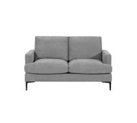 LOUNGITUDE - Talma - Canapé Droit 2 Places en Tissu - Gris