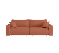 Canapé Droit 3 Places ALYA Convertible en Tissu Bouclette