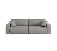 Canapé Droit 3 Places ALYA Convertible en Tissu Bouclette