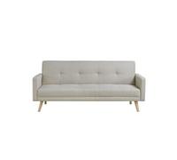 Concept Usine Canapé Wooden scandinave convertible 3 places en tissu beige