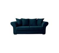 Canapé droit 3 places en velours bleu navy OSCAR