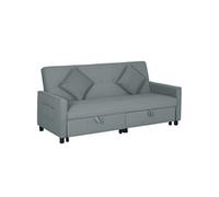 Canapé convertible 3 places canapé-lit clic-clac - HOMCOM - réversible avec dossier réglable et coussins, 196 x 90 x 89 cm - gris