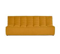 Ellie - canapé 3 places en velours texturé - Jaune
