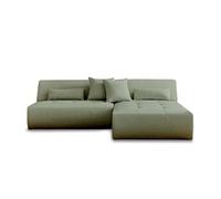 Onyx - canapé modulable d'angle réversible 4 places - en tissu - Vert sauge