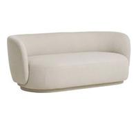 AVALON - Canapé Fixe 2,5 Places Tissu Bouclettes Beige Clair - Altobuy Beige G