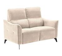 BURGOS - Canapé Fixe 2 Places Tissu Waterproof Beige -