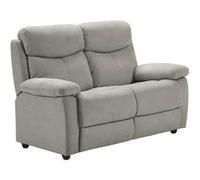 TARIFA - Canapé 2 Places Fixe Gris Clair Tissu Waterproof -