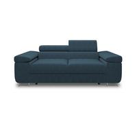 Canape droit BEST MOBILIER 2 places en polyester bleu 102 x 198 x 90 cm