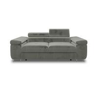 Canape droit BEST MOBILIER 2 places en polyester gris 198 x 198 x 90 cm