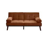 Best Mobilier Canapé convertible Philae clic-clac 2 places velours côtelé Terracotta