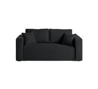 Canape droit BEST MOBILIER 2 places en velours noir 172 x 172 x 85 cm
