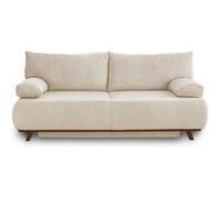 Cristal - canapé 3 places - convertible avec coffre - en velours côtelé - Beige