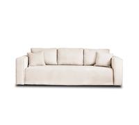 Best Mobilier Canapé 3 places Topaze convertible avec coffre velours côtelé Beige