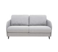 Best mobilier Canapé 3 places convertible Cosmos – couchage quotidien matelas 11 cm en tissu, gris