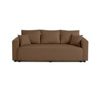 Best mobilier Canapé 3 places Regala convertible avec coffre en tissu Marron