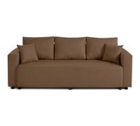 Best mobilier Canapé 3 places Regala convertible avec coffre en tissu Marron