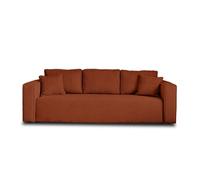 Canape droit BEST MOBILIER 3 places en polyester rouge 226 x 226 x 85 cm