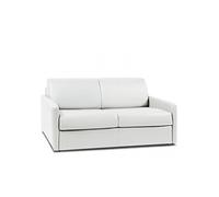 Canape droit cayenne 3 places en cuir blanc 140 x 178 x 45 cm