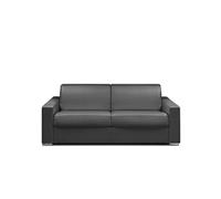 Canape droit cayenne 3 places en cuir gris 95 x 215 x 87 cm