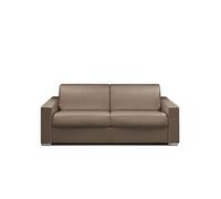 Canape droit cayenne 3 places en cuir marron 95 x 195 x 87 cm