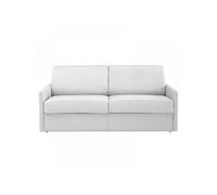 Canape droit cayenne 3 places en simili-cuir blanc 178 x 178 x 87 cm